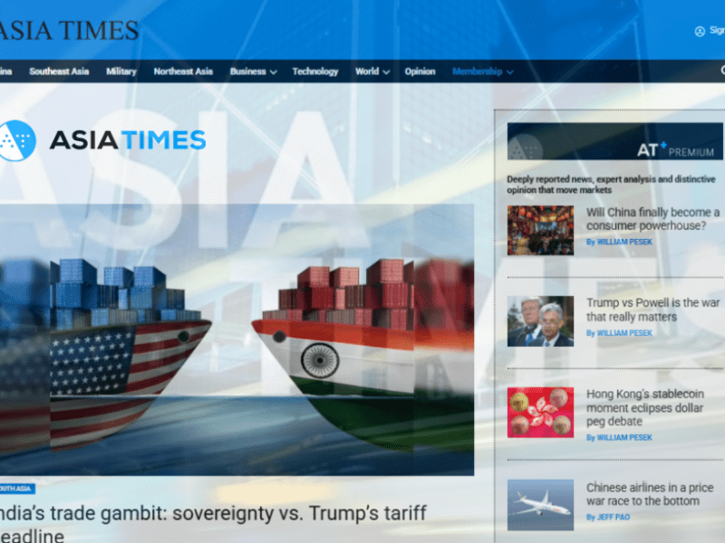 ‘Asia Times’ Offers South Asians a Wider View of&nbsp;Asia