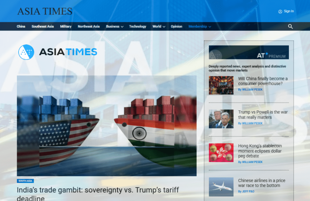 ‘Asia Times’ Offers South Asians a Wider View of&nbsp;Asia